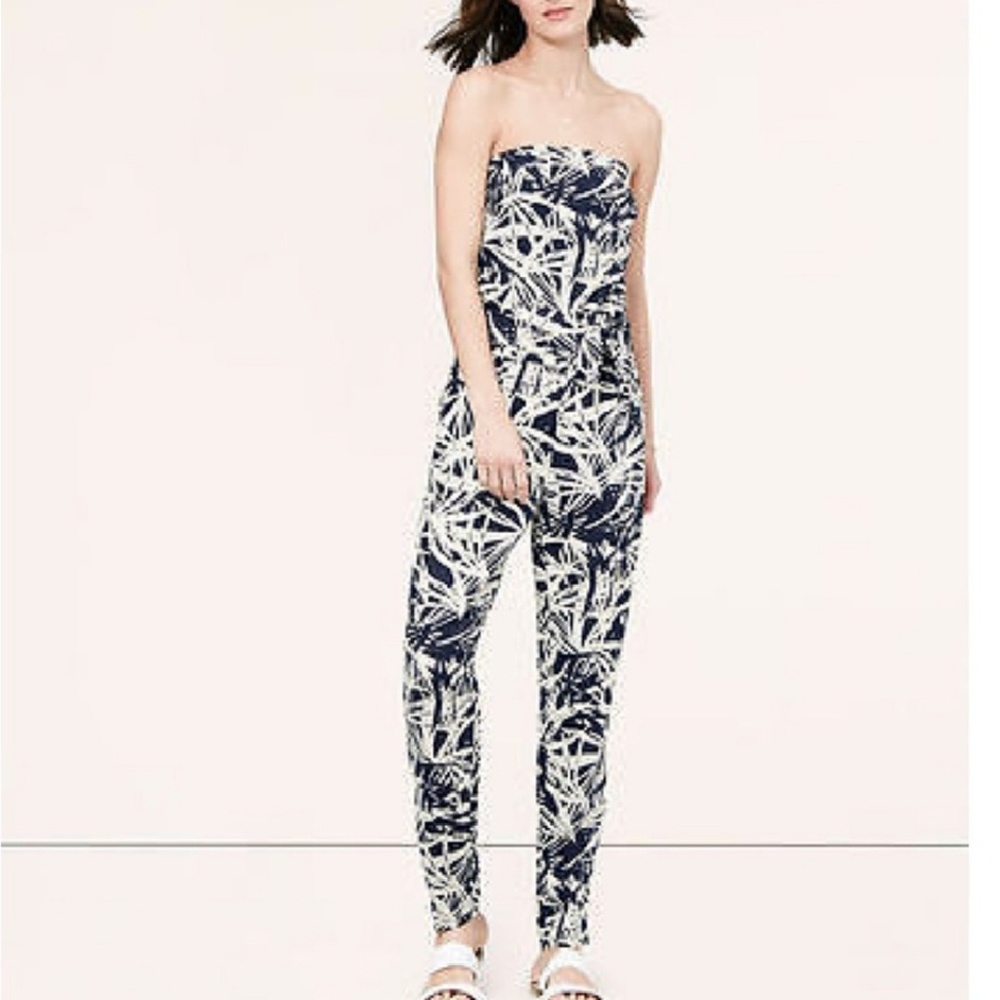 ⚡MOVING SALE! LOFT Palm Print Jumpsuit